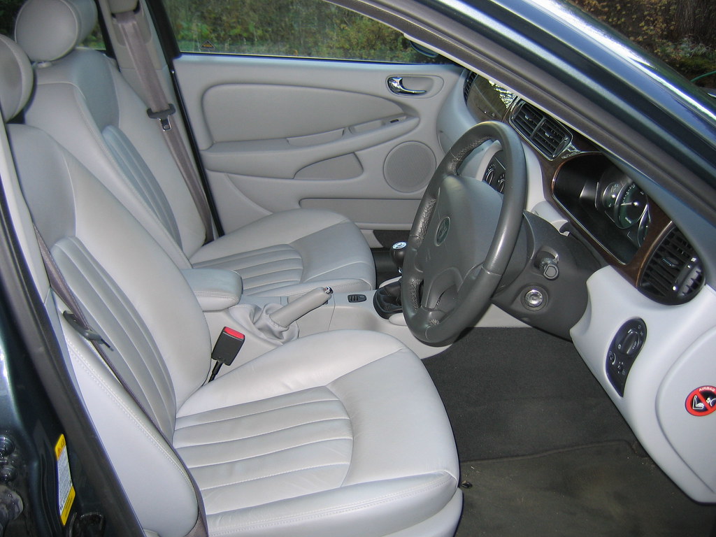 Jaguar XType interior Ivory leather interior. Flickr