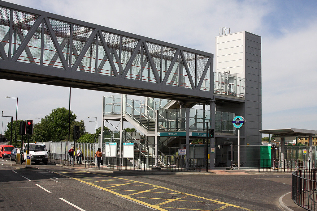 DLR Star Lane 1 The entrance to Star Lane station complete… Flickr