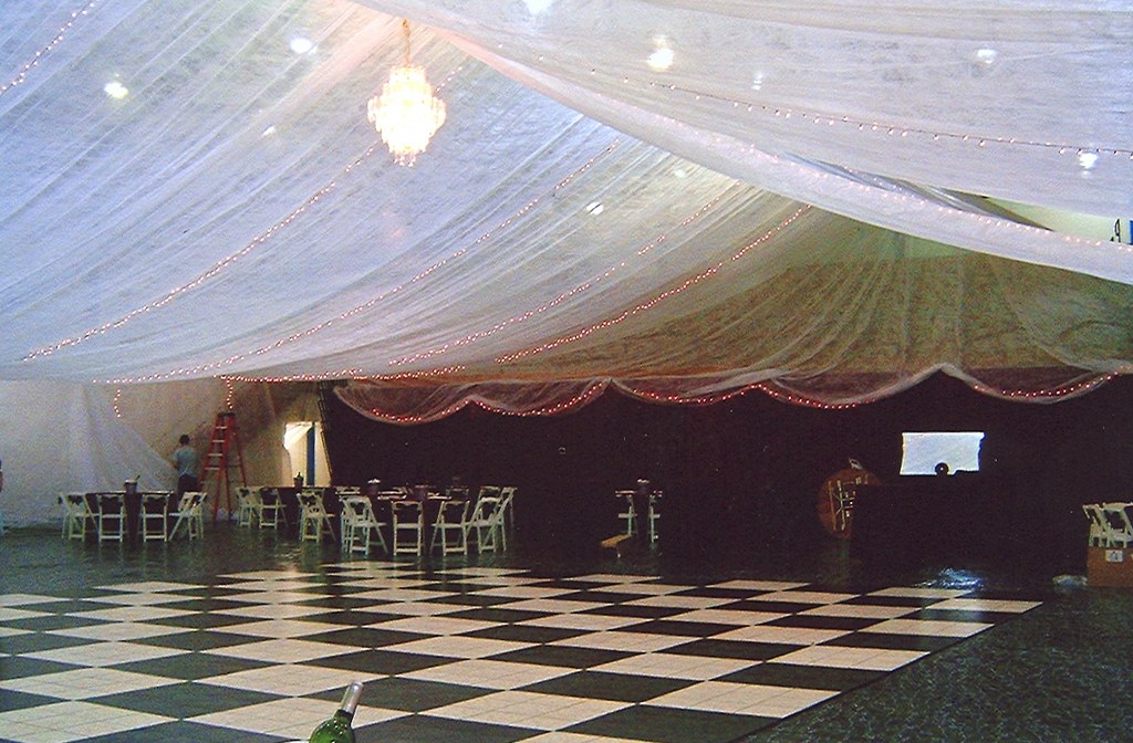 prom Drop ceiling in gym for high school prom. Dance floor… Flickr