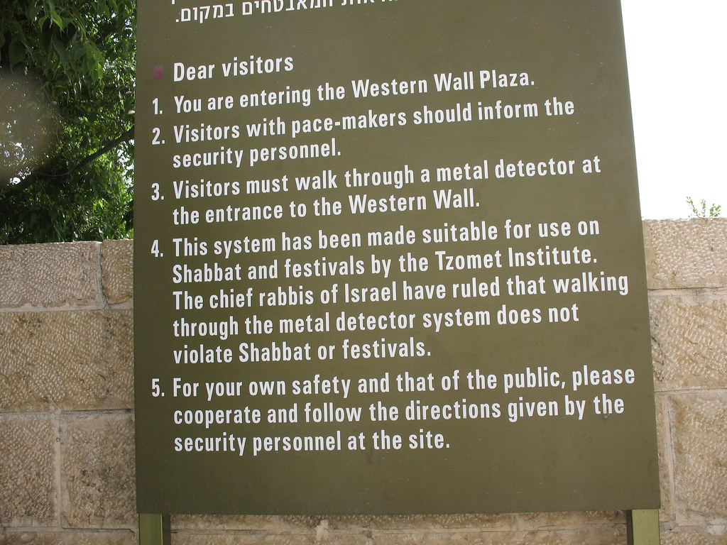 Western Wall rules sign_1863 Remember walking through a me… Flickr