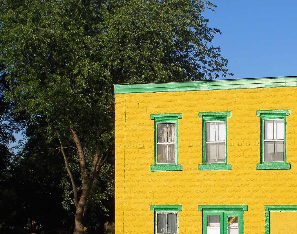 Yellow House Near Kelly Lake, Wisconsin in Oconto county. Steve