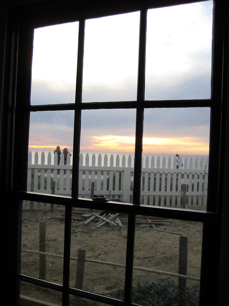 lighthouse window view from inside, and a sunset Bonnie Kirkwood