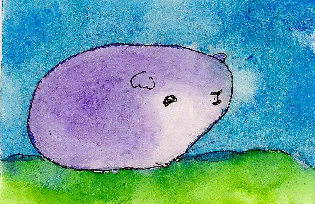 Lavender Guinea pig blogged at www.galleryedge.blogspot.c… Emily