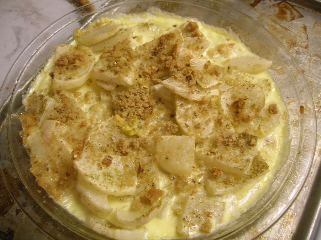 gratin of turnips The turnips gratin was a bitter dish for… Flickr