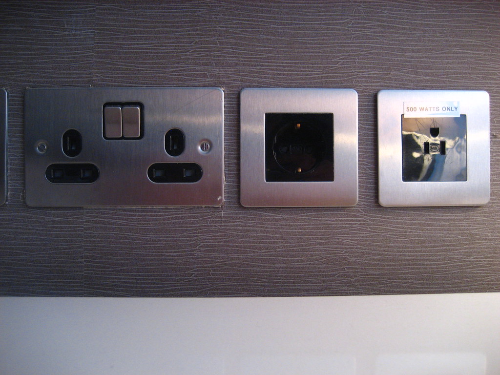 Multiregion sockets I wish every hotel did this UK, Euro… Flickr