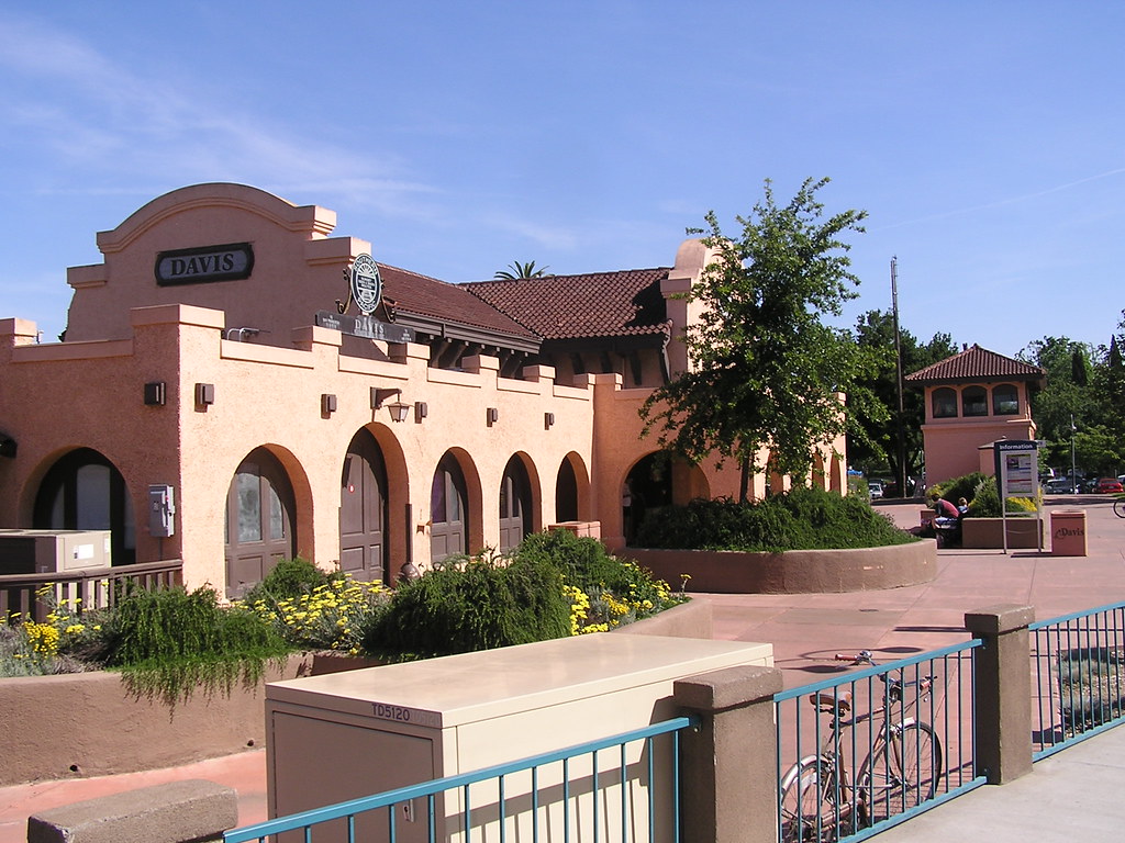 Davis, CA, train station, from west. Morning view of stati… Flickr