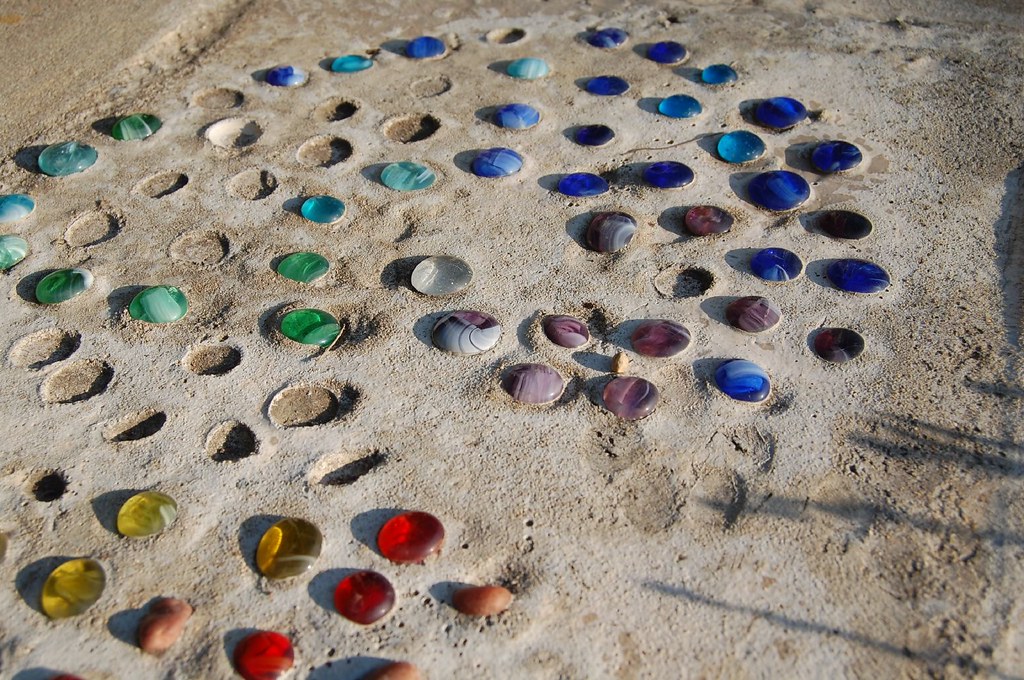 Marbles in concrete I made this in the summer of 2005 Brandon