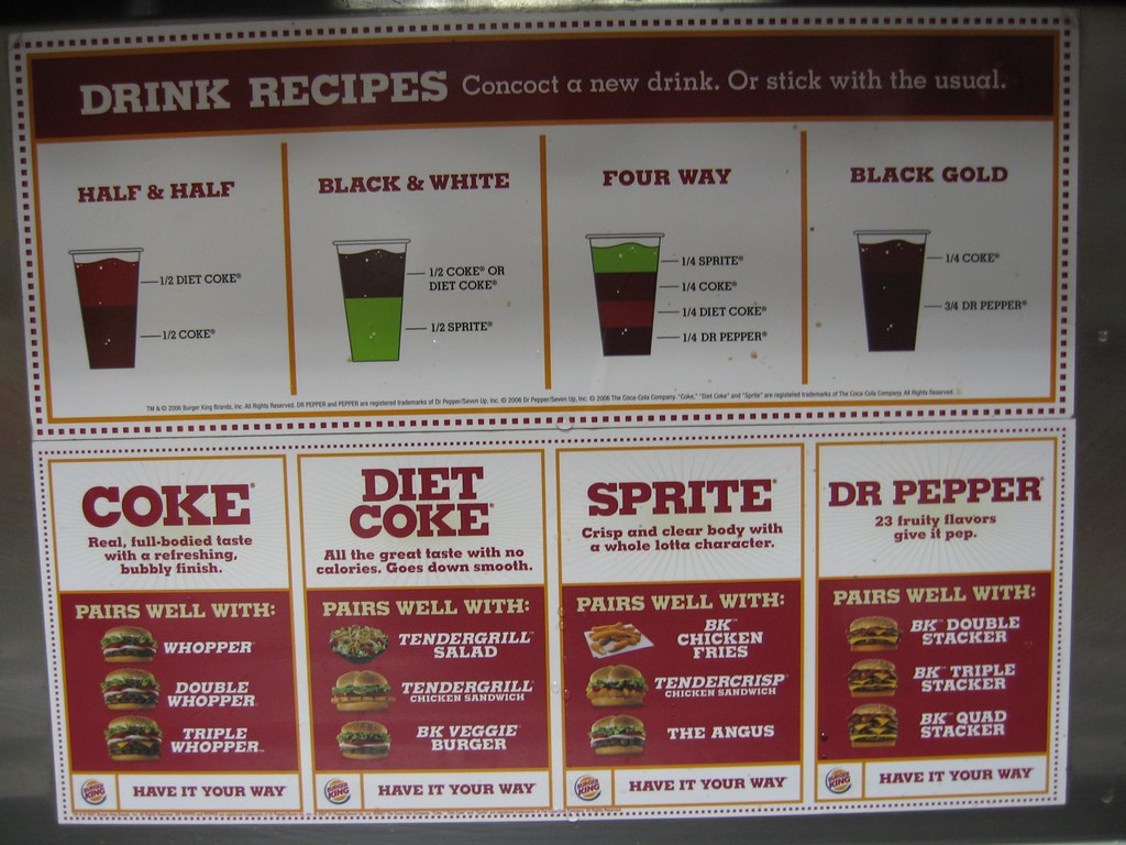 Mmmh soda cocktail pairing for burgers At Burger King Agathe B Flickr