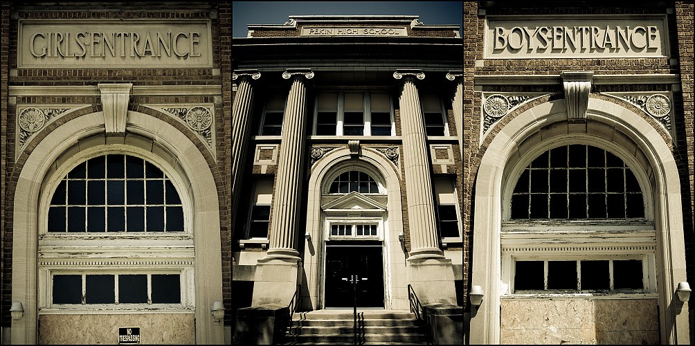 Old Pekin High School I spent about 5 minutes at the old P… Flickr