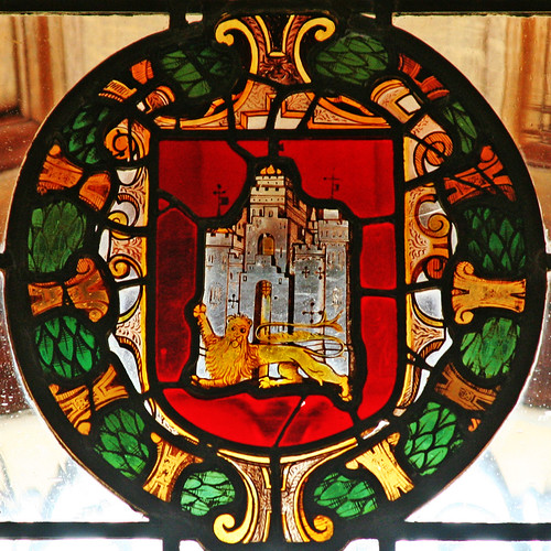 entrance door stained glass Marble Hall, Surrey House, Sur… Flickr