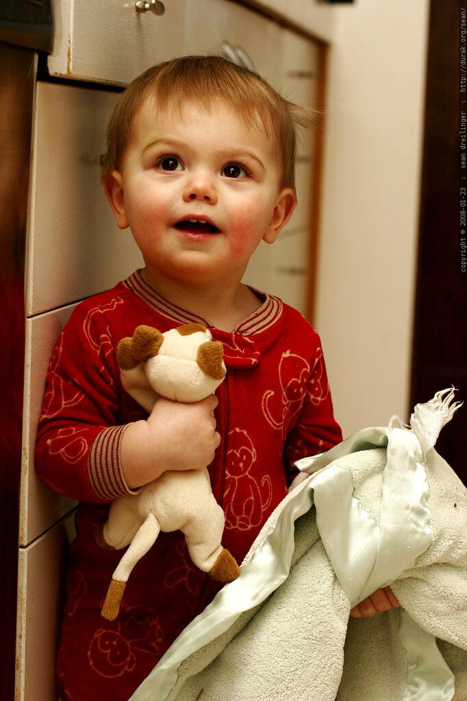 home sick fresh from his nap with his baby blanket and h… Flickr