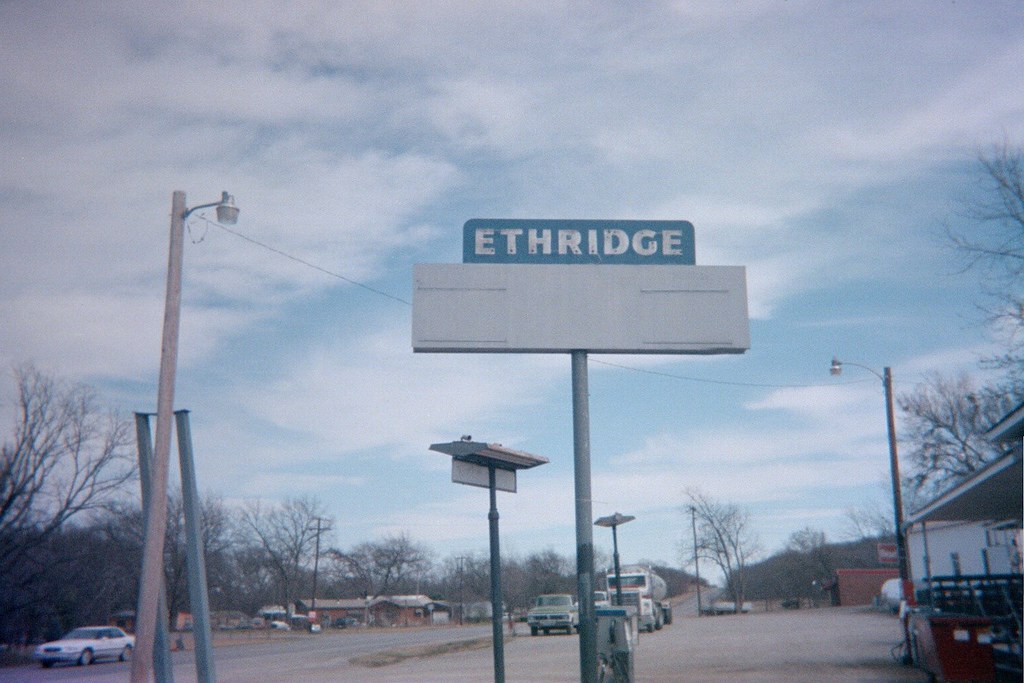 Ethridge Ethridge gas sign along US 64 near Leonard, Oklah… Flickr