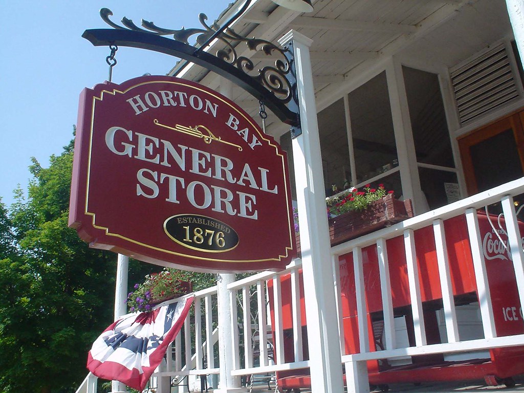 Horton Bay General Store A closeup of the sign outside th… Flickr