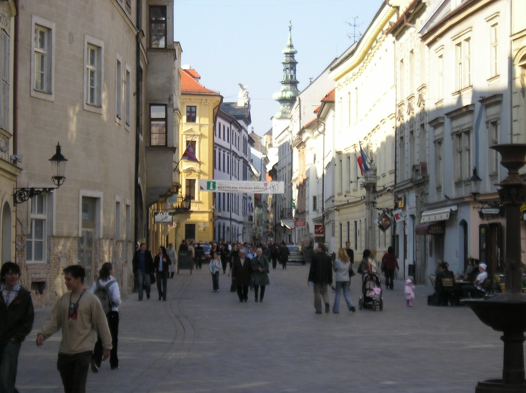 Bratislava Tower Now in the summer the street is full of t… Flickr