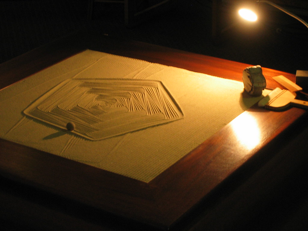 Autonomous zen garden The ball moves by itself on top of t… Flickr