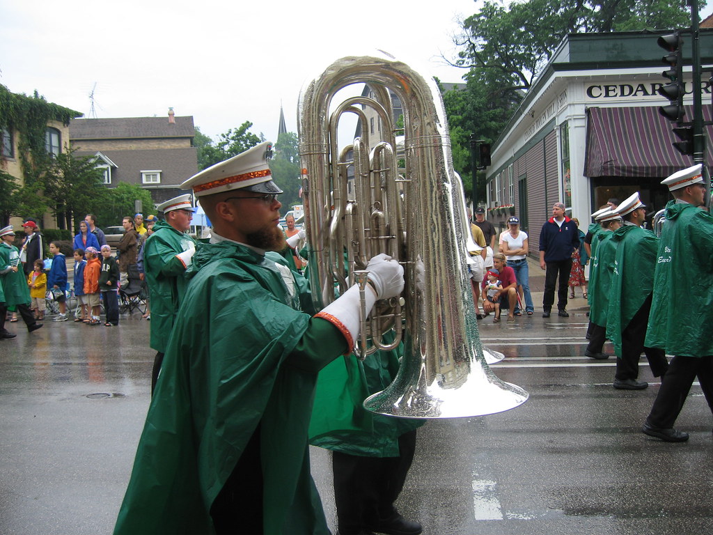 cute marching band playing in the rain Jennifer Tharp Flickr