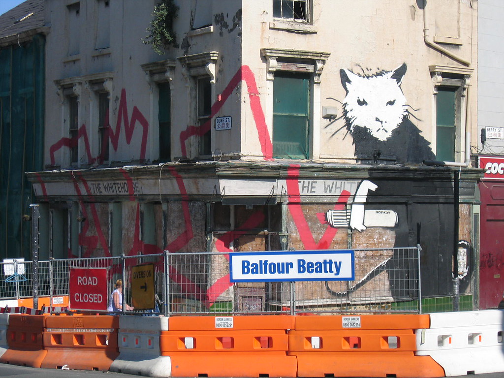 banksy Giant Banksy rat in Liverpool dan pope Flickr