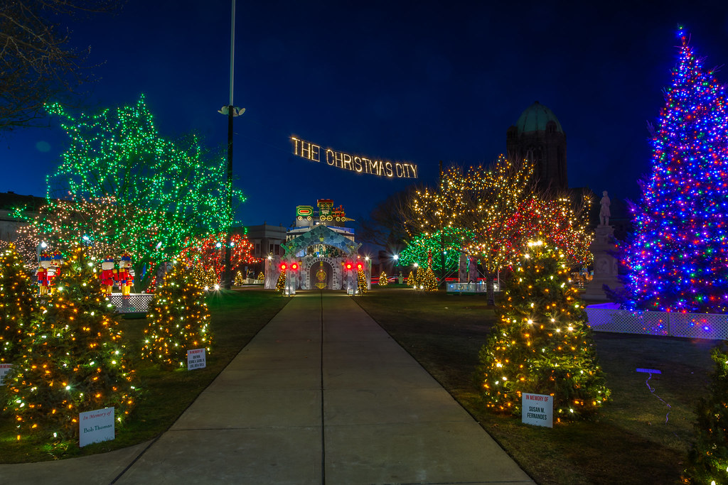 Taunton Green Christmas Lites Display in Taunton MA 2016. james