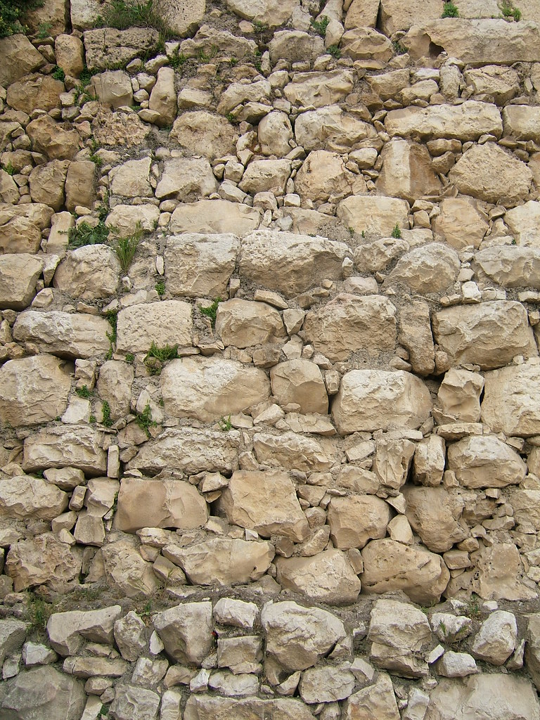 Nehemiah's Wall A close up shot of part of Nehemiah's Wall… Flickr