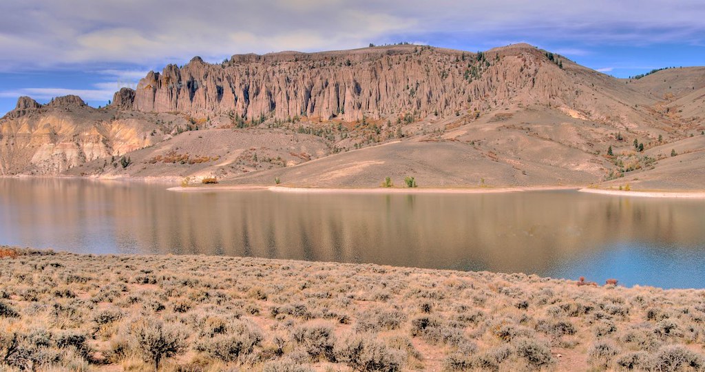 Driving from Denver to Gunnison A lake along the way Michael