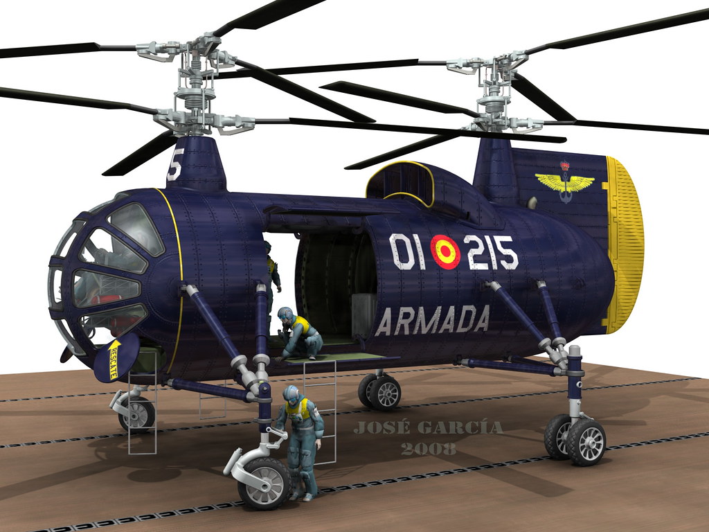 DOUBLE COAXIAL ROTOR HELICOPTER IN THE SPANISH ARMADA Flickr