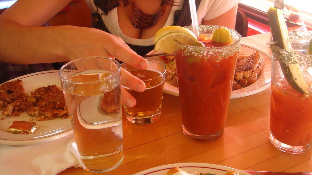 bloody mary with beer chaser, hell yeah!! simon Flickr