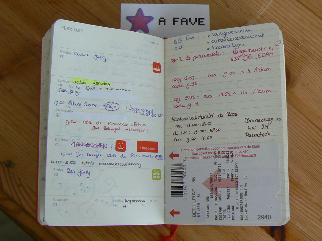 my moleskine planner I love my red weekly planner and note… Flickr