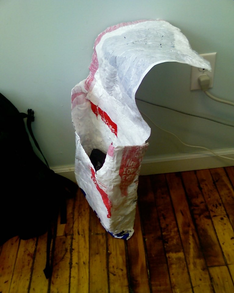 My DIY waterproof backpack liner Side view. Josh Michtom Flickr