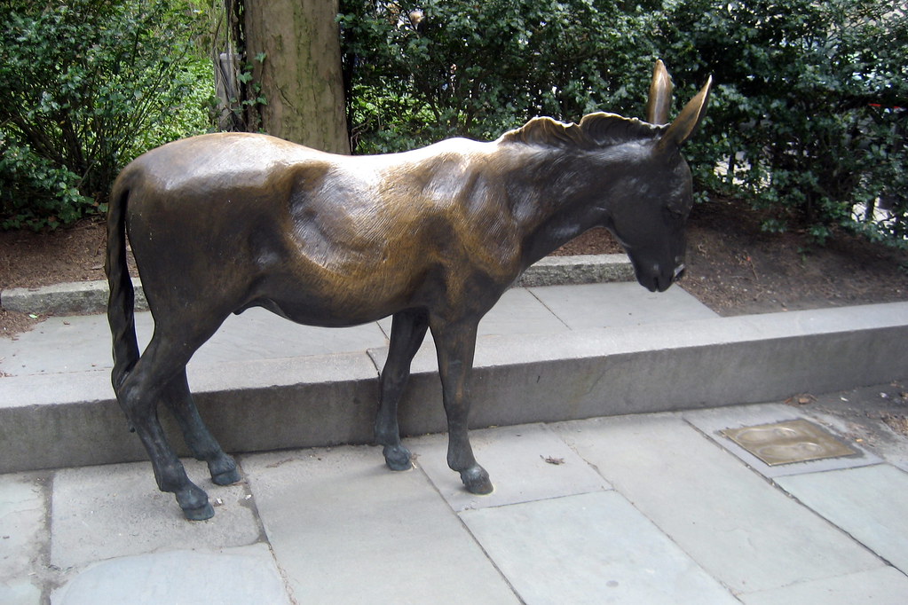 Boston Freedom Trail Old City Hall Donkey statue Flickr