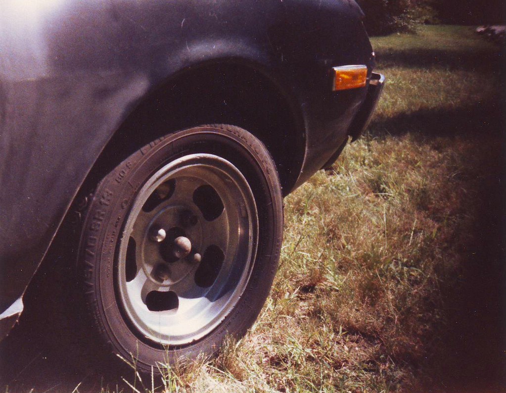 Celica Wheel My old 1973 Toyota Celica, which I owned in