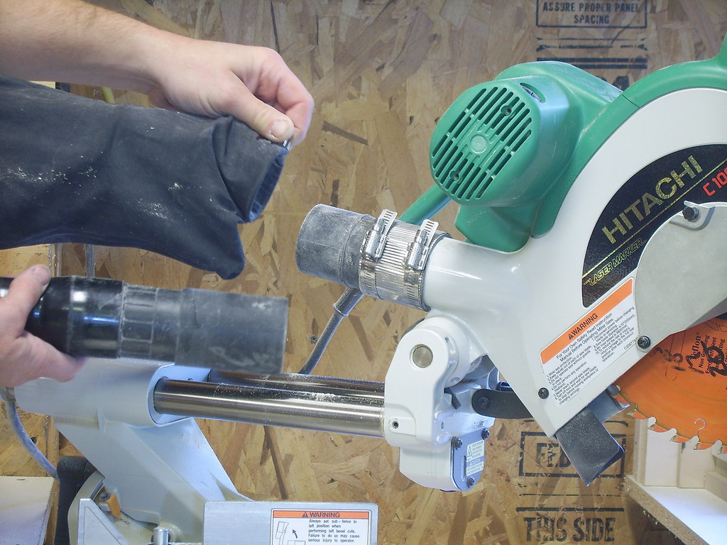 Hitachi Chop Saw Hitachi chop saw with a hose connector at… Flickr
