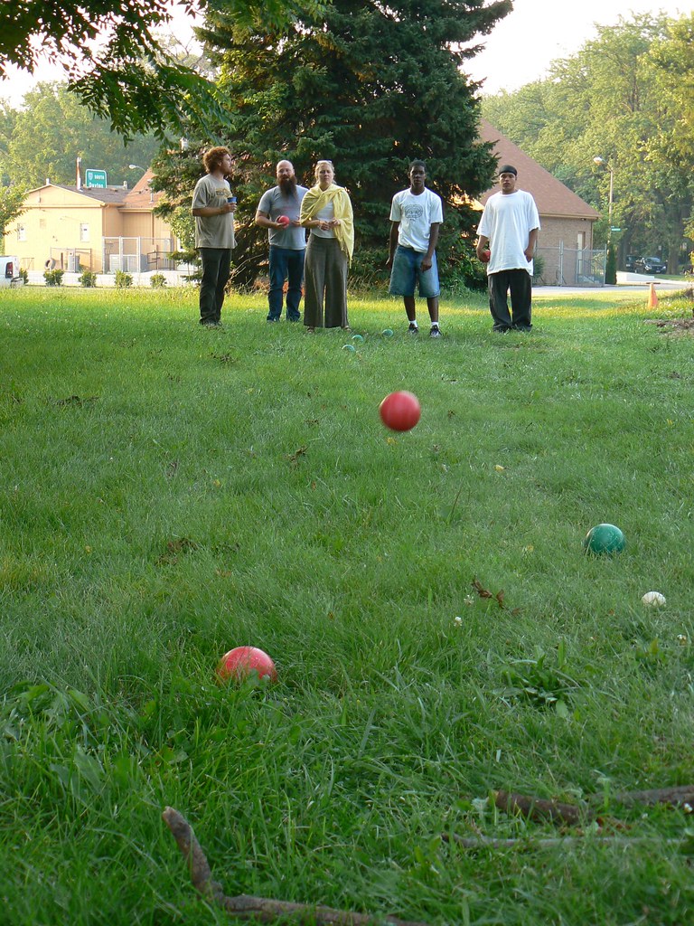 Bocce ball at the cookout Brian, Pete, Abby, Keion and Rob… Flickr