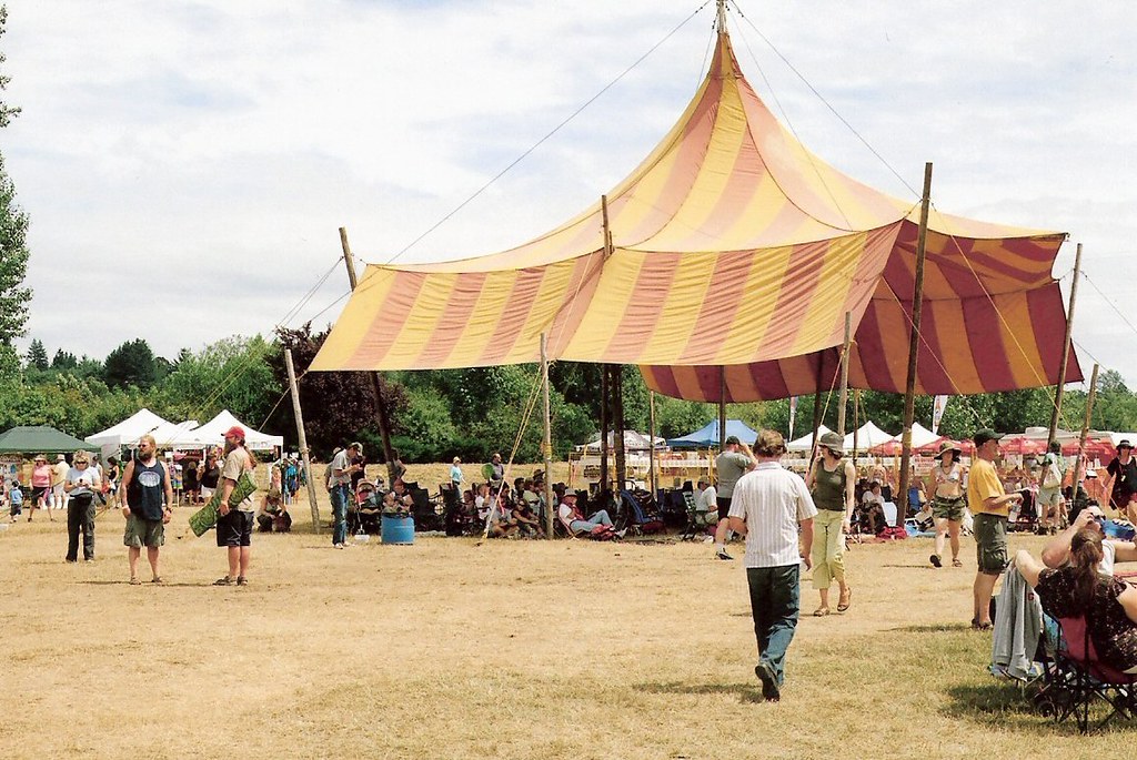 The big tent At night it turns into a haven for amatuer dr… Flickr