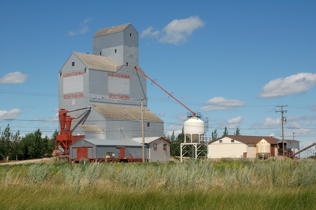 Rosthern, Sk A former Pool elevator is still used today in… Flickr