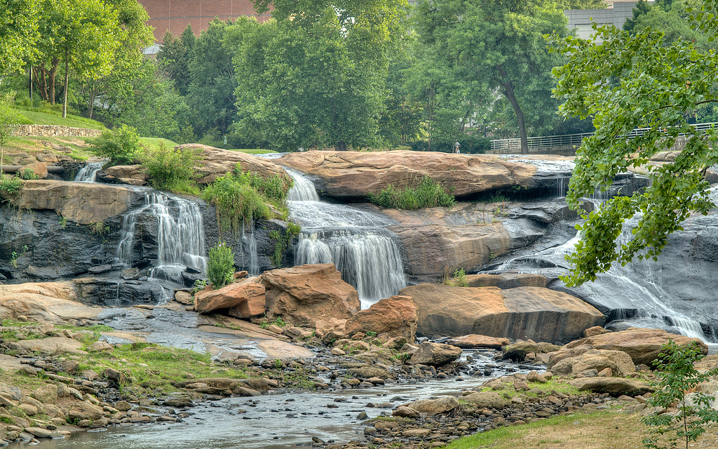 Reedy River Falls Scenery such as this gives Greenville, S… Flickr