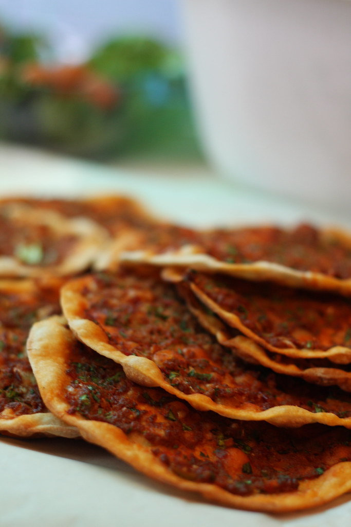 Lahmacun Delicious pizzalike flatbread. en.wikipedia