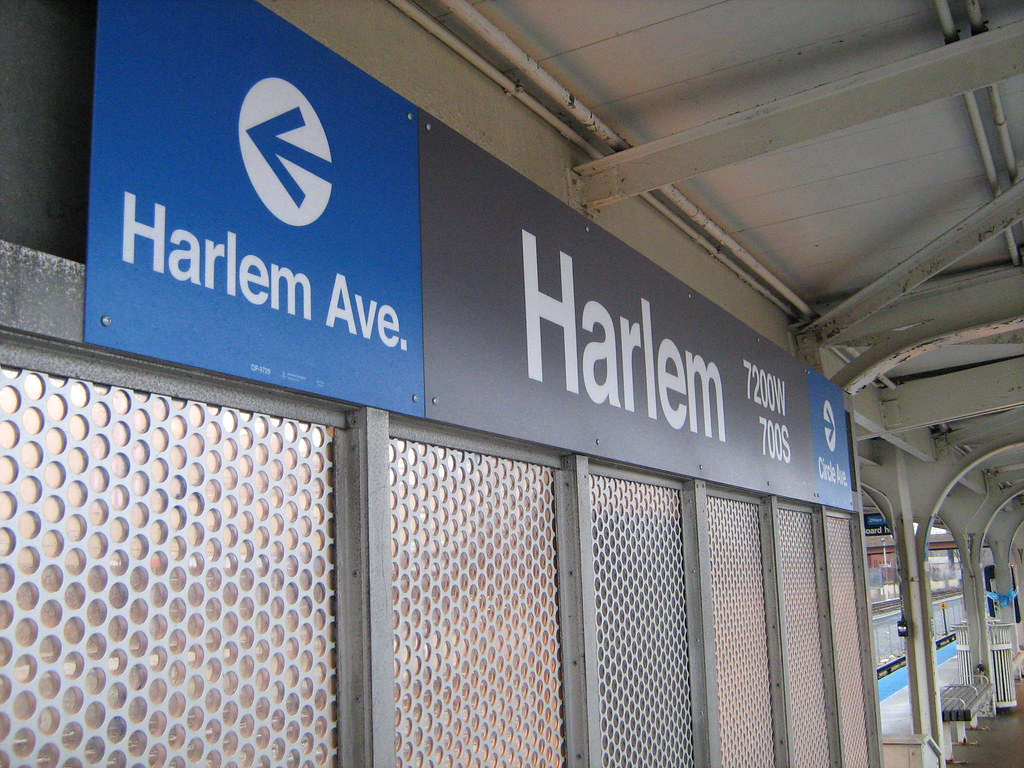 Harlem CTA Blue Line Station Harlem Avenue & the Eisenhowe… Flickr