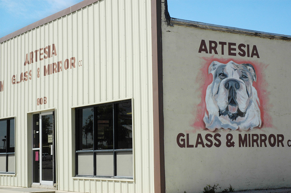 artesia glass & mirror why a jowly dog? Like a duck to onions Flickr