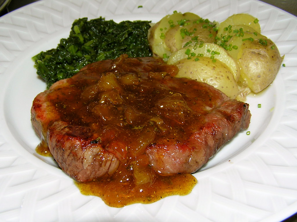 grilled lamb steaks with peach curry mint sauce lamb steak… Flickr