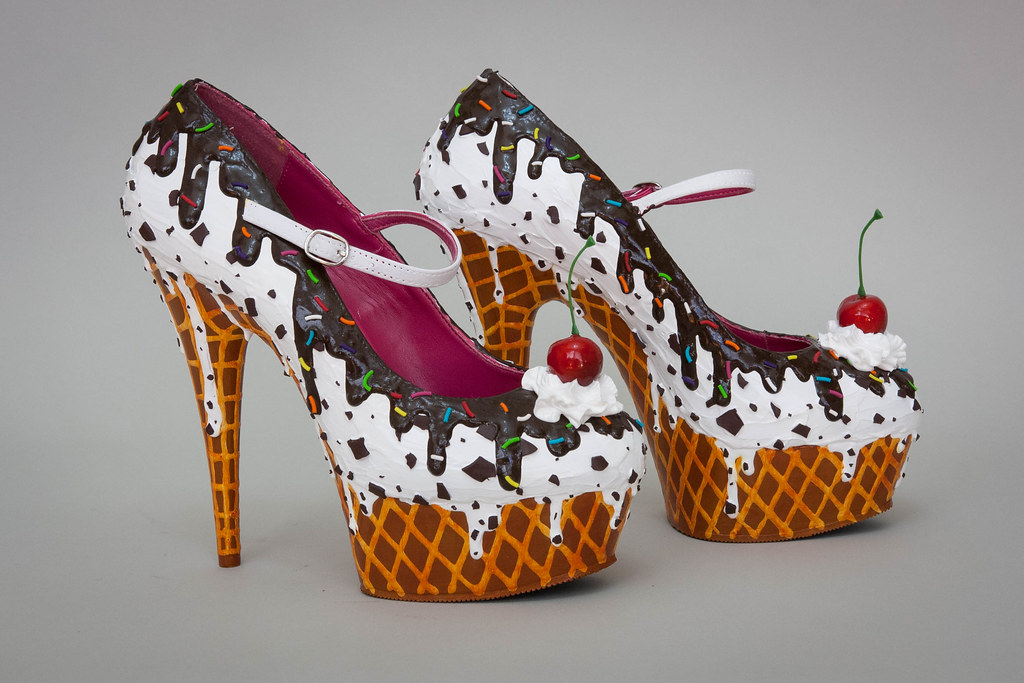 Ice Cream Shoes For sale on Etsy at WildArtYouWear Miss Fortunate