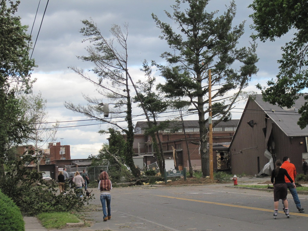 Damage to Union Street, West Springfield, MA Rae Scott Flickr
