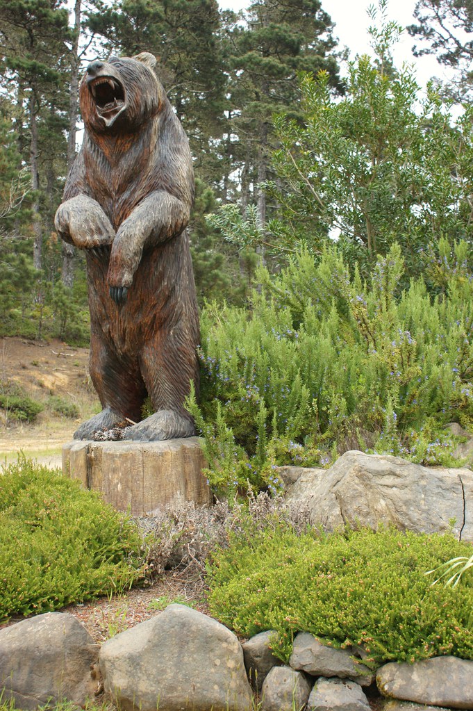 Carved wooden bear garden art Karl Gercens Flickr