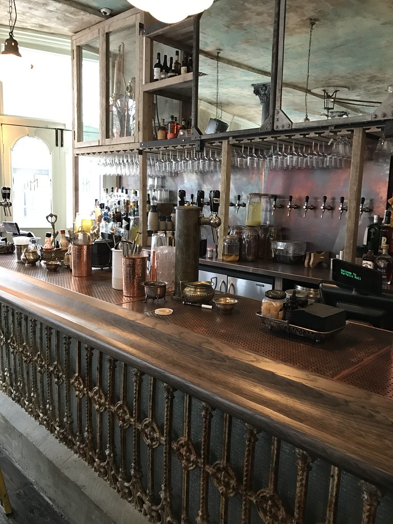 141 Bespoke Perforated Copper Drip Tray Inlayed into Bar… Flickr