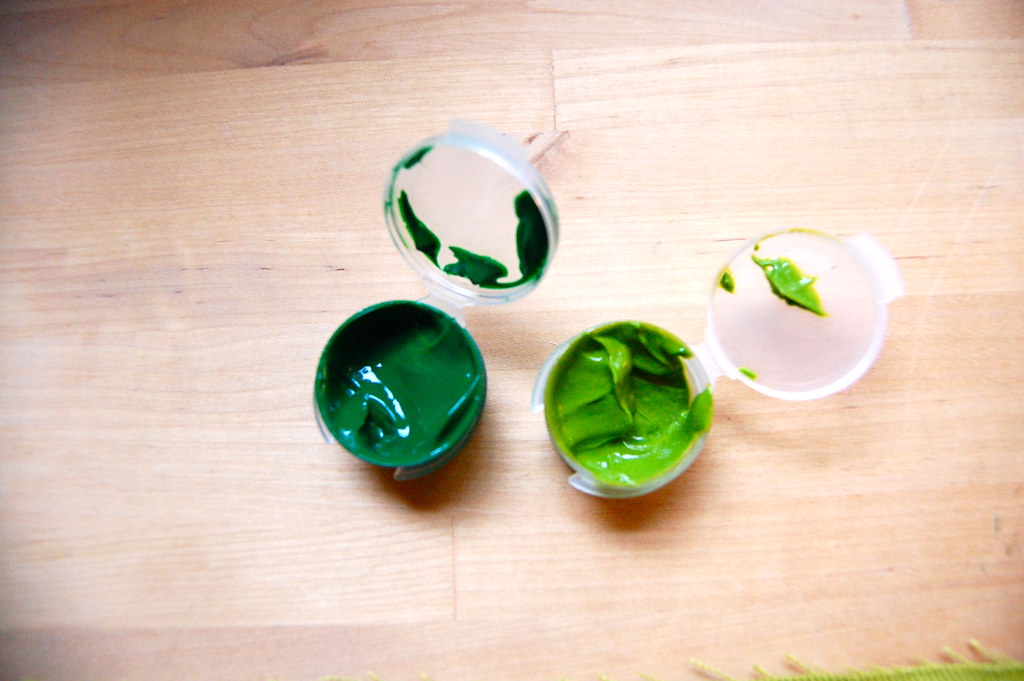 green fabric paint in with my box of green from Daria for … Flickr