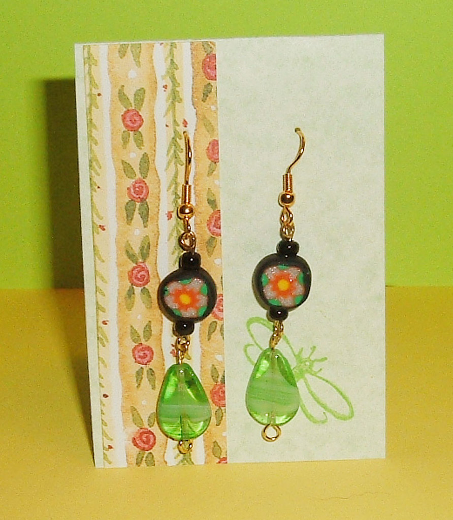 Fern Earrings Sweet summer earrings with orange flowers an… Flickr