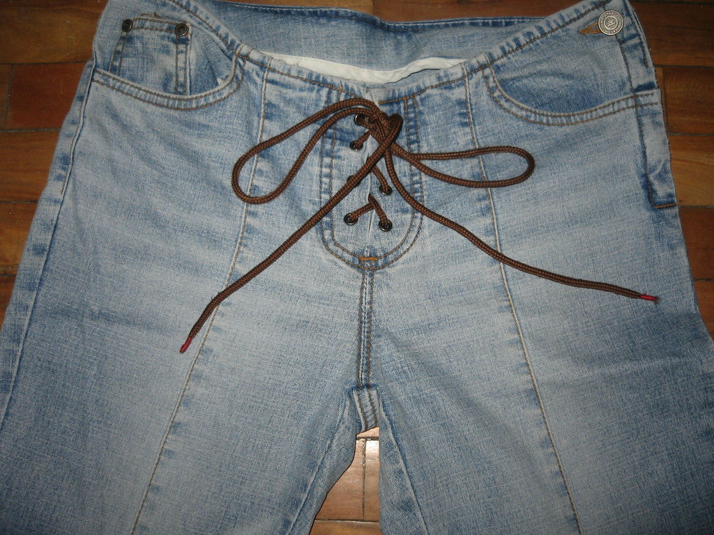 shoelace designed low waist jeans P180 (detail) REPRICED! Flickr