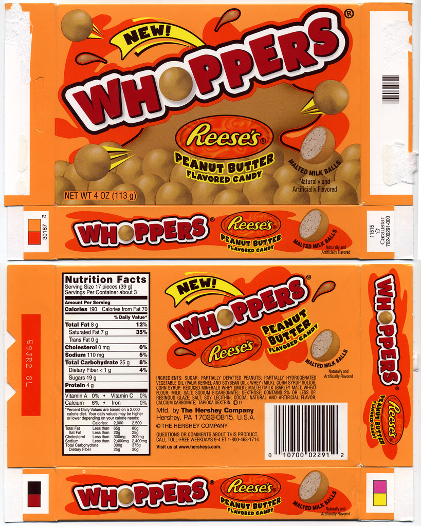 Whoppers Reese's Peanut Butter Flavor NEW! box 2008 Flickr