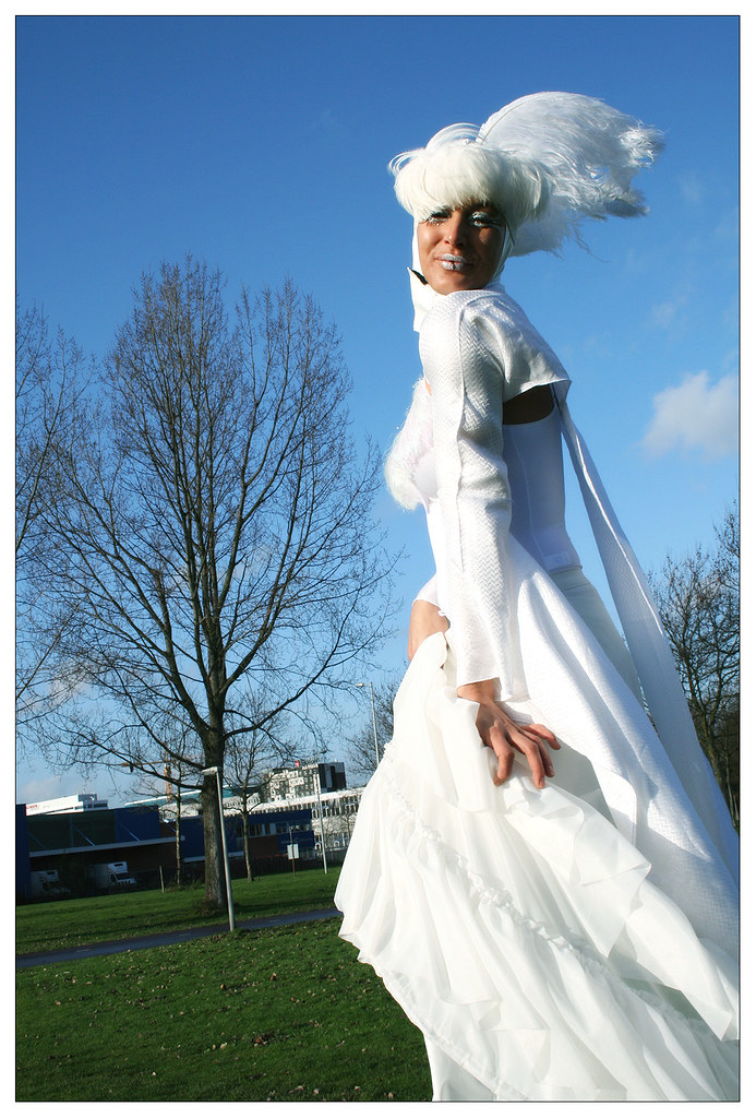 sky high The lovely Vanessa Kurth. She is an artist, stilt… Flickr