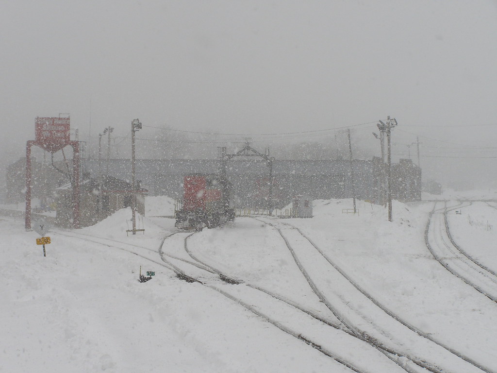 Snowstorm Janesville Janesville roundhouse during a snow s… Robert
