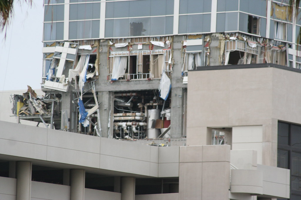 San Diego Hilton 4 floors exploded injuring several. Jim Harper
